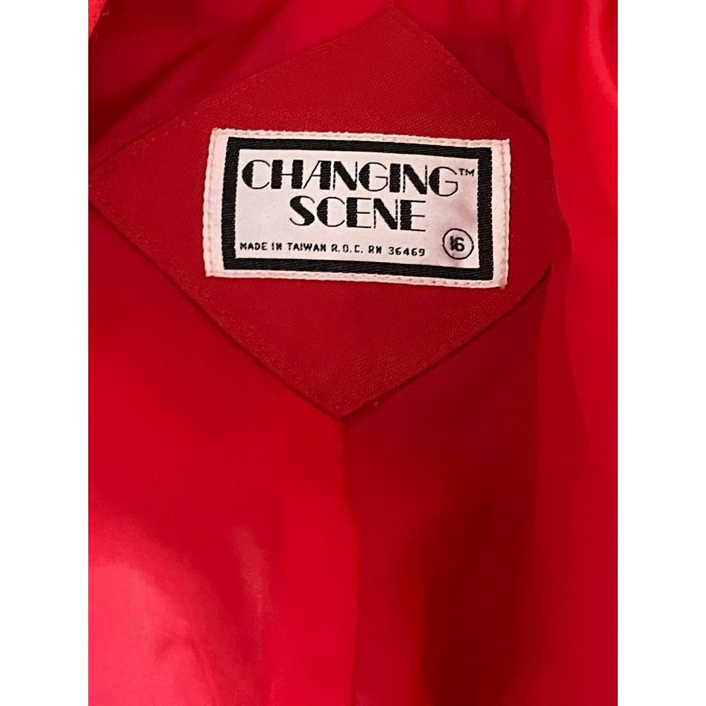 Changing Scene Vintage Women's Red Textured 2-Button Front Blazer - Picture 10 of 11